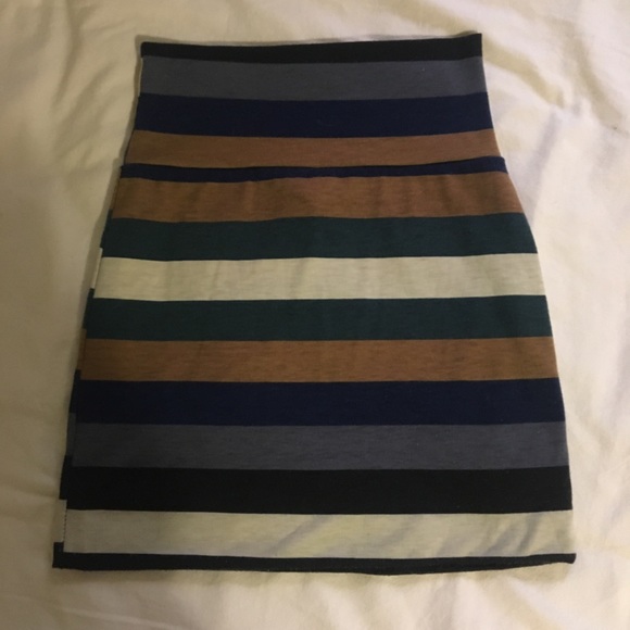 SWELL Striped Bodycon Mini Skirt - Picture 1 of 3